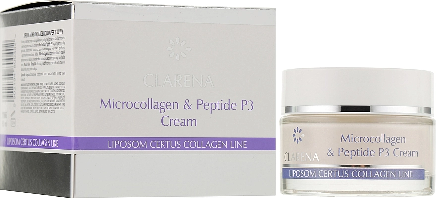 Clarena Крем з мікроколагеном і біоміметичним пептидом Microcollagen & Peptide P3 Cream - фото N2