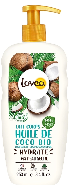 Lovea Увлажняющи лосьон для тела с маслом кокоса Nature Moisturizing Body Lotion - фото N1