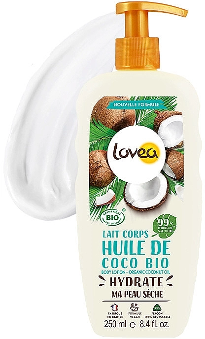 Lovea Увлажняющи лосьон для тела с маслом кокоса Nature Moisturizing Body Lotion - фото N2