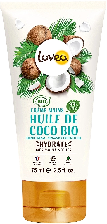 Lovea Крем для рук з маслом кокоса Hand Cream Organic Coco Oil - фото N1