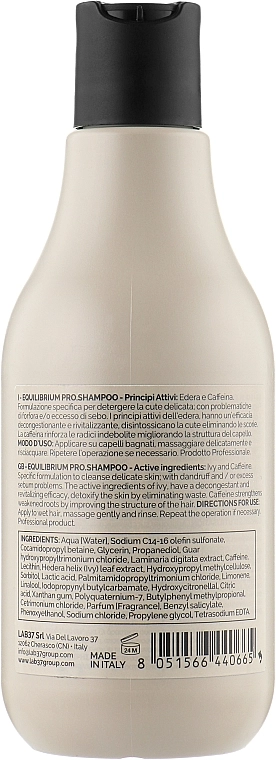 Pro. Co Восстанавливающий шампунь для волос Equilibrium Shampoo - фото N2