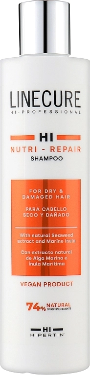 Hipertin Шампунь для сухих и поврежденных волос Linecure Vegan Nutri Repair Shampoo - фото N1