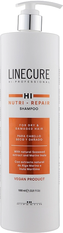 Hipertin Шампунь для сухих и поврежденных волос Linecure Vegan Nutri Repair Shampoo - фото N3