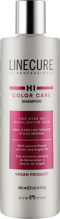 Hipertin Шампунь для фарбованого волосся Linecure Vegan Color Care Shampoo - фото N1