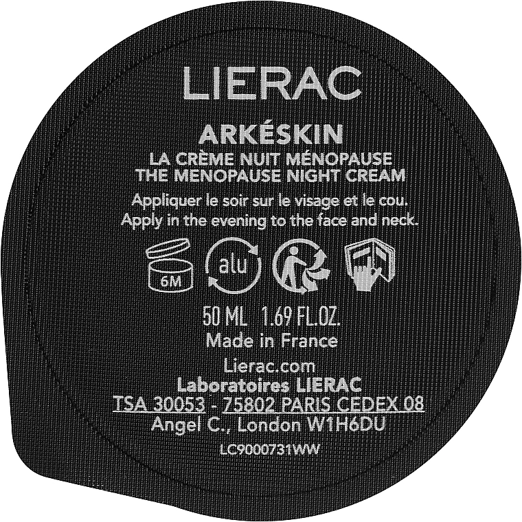 Lierac Нічний крем для обличчя Arkeskin The Menopause Night Cream Refill (змінний блок) - фото N1