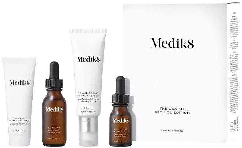 Medik8 Набір The CSA Kit Retinol Edition (cl/gel/40ml + ser/30ml + cr/50ml + ser/15ml) - фото N1