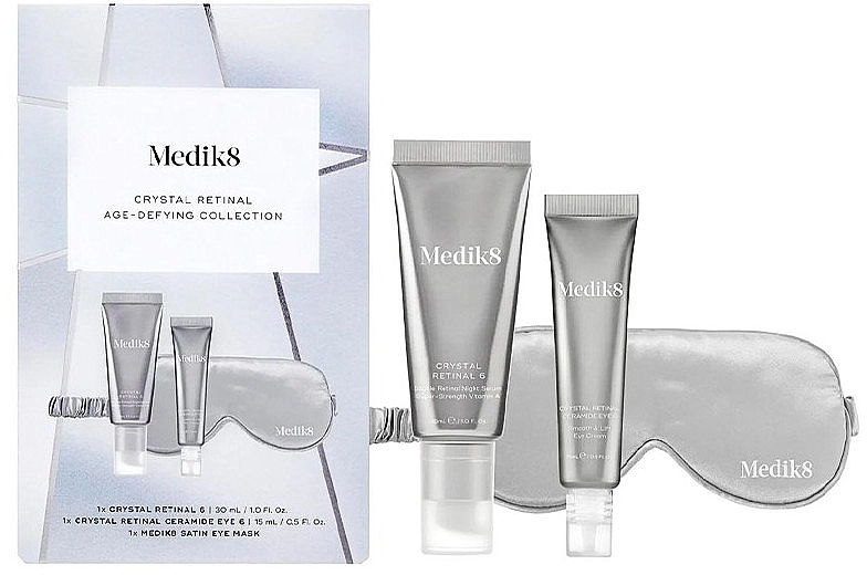 Medik8 Набор Crystal Retinal Age-Defying Collection (f/ser/30ml + eye/cr/15ml + eye/mask/1pc) - фото N1