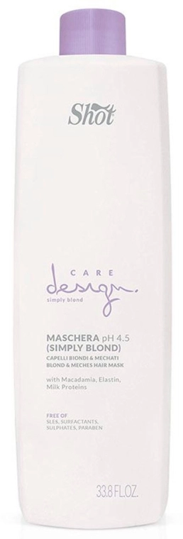 Shot Маска для осветленных и мелированных волос Care Design Blond And Maches Hair Mask - фото N3