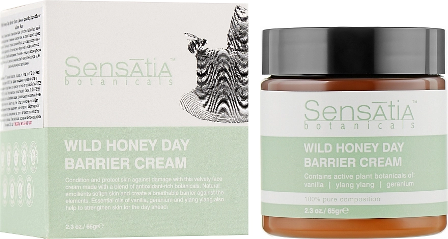 Sensatia Botanicals Защитный крем для лица "Дикий мед" Wild Honey Day Barrier Cream - фото N2