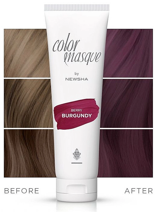 Newsha Кольорова маска для волосся Color Masque Berry Burgundy - фото N2