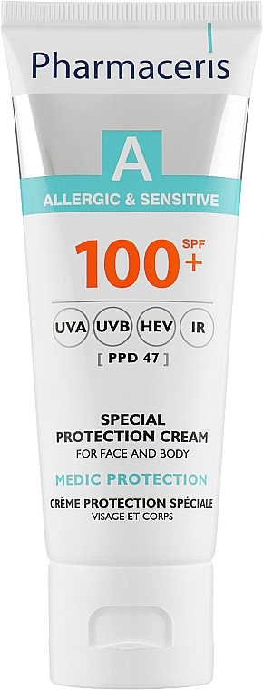 Pharmaceris Солнцезащитный крем для лица A Medic Protection Special Protection Cream SPF 100+ - фото N1