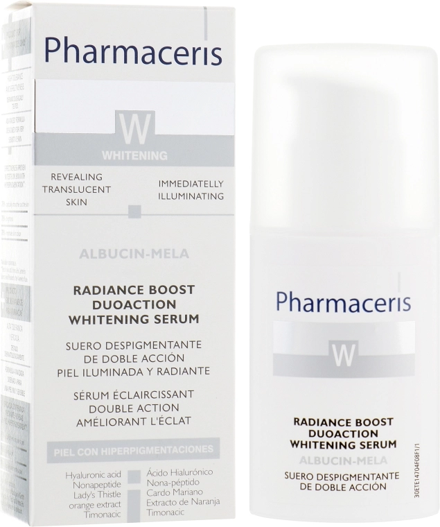 Pharmaceris Інтенсивна відбілювальна сироватка для обличчя W Radiance Boost Duoaction Whitening Serum - фото N1
