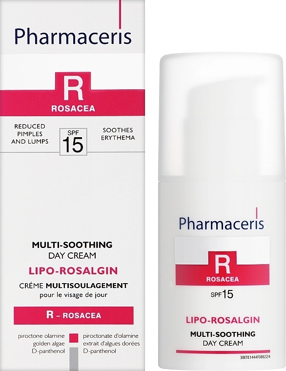 Pharmaceris Крем для сухої шкіри обличчя, заспокоює подразнення Pharmaceris R Lipo Rosalgin Multi-Soothing Cream - фото N2
