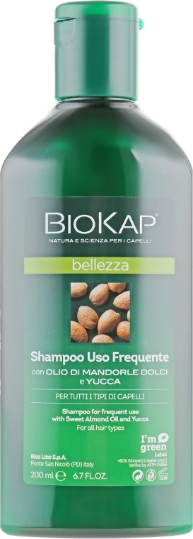 BiosLine Шампунь для частого використання BioKap Shampoo Uso Frequente - фото N2
