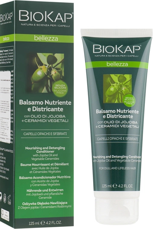 BiosLine Кондиціонер "Живильний", з ефектом розгладжування сплутаного волосся BioKap Nourishing and Detangling Conditioner - фото N1