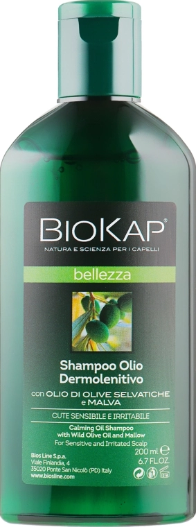 BiosLine Заспокійливий шампунь з оливковою олією і мальвою BioKap Calming Oil Shampoo - фото N2