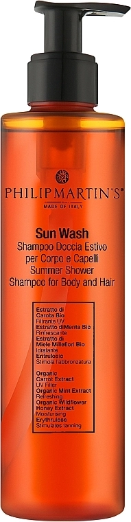 Philip Martin's Шампунь-гель для душа для тела и волос Sun Wash Hair And Body - фото N1