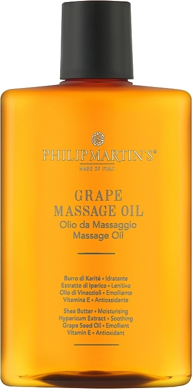 Philip Martin's Питательное и смягчающее массажное масло из виноградных косточек Grape Massage Oil - фото N1