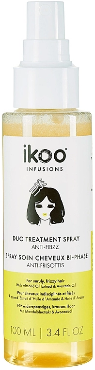 Ikoo Спрей для волос "Зеркальная гладь" Infusions Duo Treatment Spray Anti Frizz - фото N1