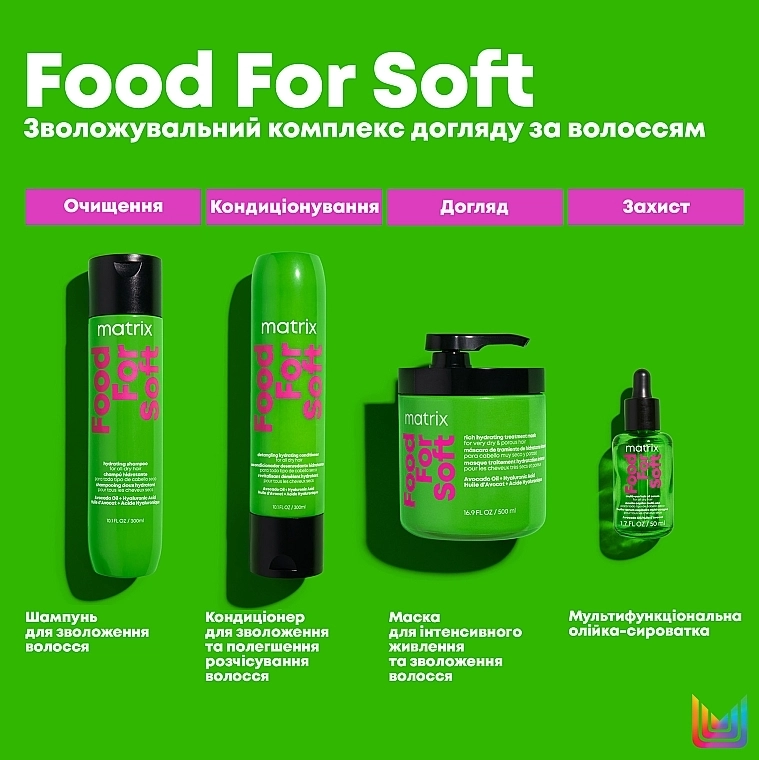 Matrix Кондиціонер для зволоження та полегшення розчісування волосся Food For Soft Detangling Hydrating Conditioner - фото N4