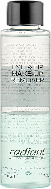 Radiant Двухфазный лосьон для снятия макияжа Eye&Lip Make Up Remover - фото N1