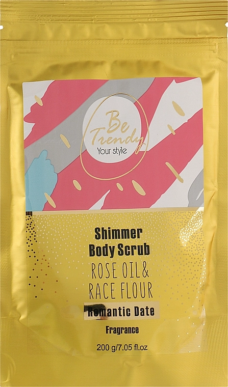 Be Trendy Шимер-скраб для тіла сухий Shimmer Body Scrub Romantic Date - фото N1