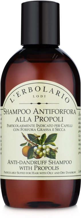L’Erbolario Шампунь проти лупи з прополісом Shampoo Antiforfora Alla Propoli - фото N1
