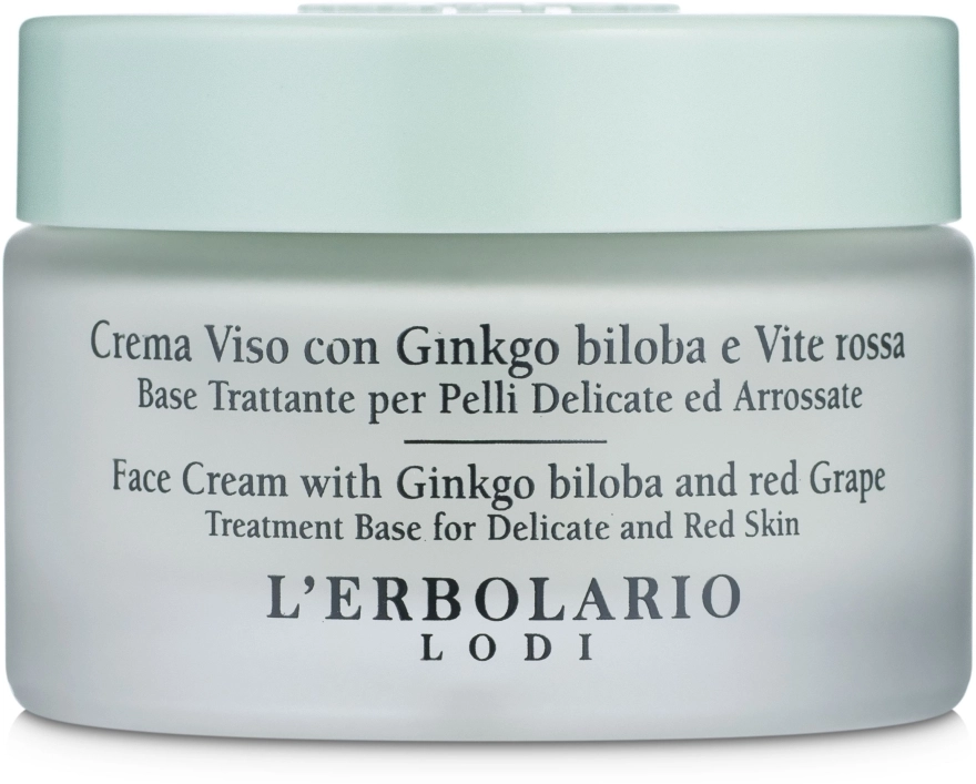 L’Erbolario Крем з гінгко білоба і чорним виноградом Crema Viso al Ginkgo Biloba e Alla Vite Rossa - фото N1