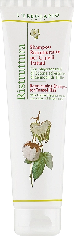 L’Erbolario Шампунь для відновлення фарбованого волосся Shampoo Ristrutturante per Capelli Trattati - фото N1