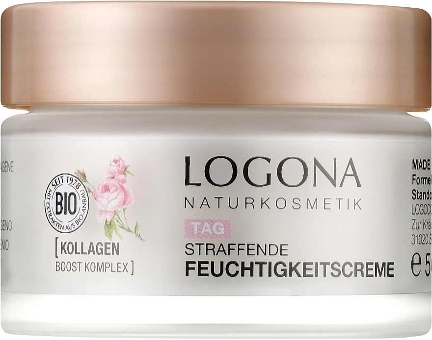 Logona Крем для лица "Активное увлажнение. Роза" для нормальной и сухой кожи Bio Firming Moisturizing Day Cream - фото N1