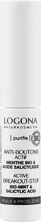 Logona Біозасіб антибактеріальний для обличчя "М'ята і саліцилова кислота з кори верби" Sos Boutons Active Spot Cream - фото N2