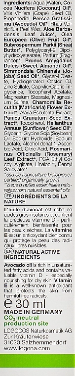 Logona Био-крем витаминный питательный "Интенсивная терапия" Facial Care Vitamin Cream Organic Avocado - фото N3
