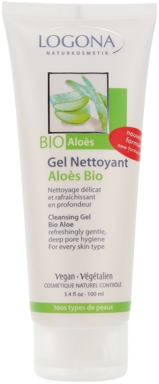 Logona Гель очищуючий для вмивання Facial Care Cleansing Gel Organic Aloe - фото N1