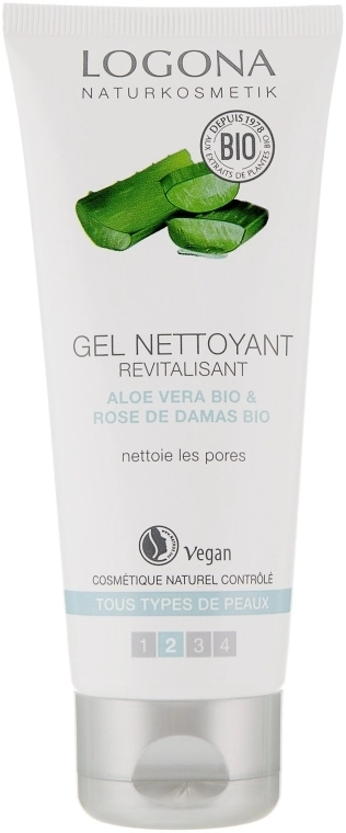 Logona Гель очищуючий для вмивання Facial Care Cleansing Gel Organic Aloe - фото N2