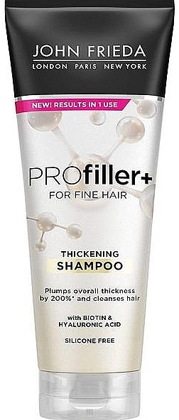 John Frieda Шампунь для уплотнения волос PROfiller+ Thickening Shampoo - фото N1