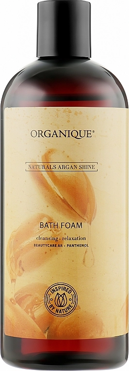 Organique Піна для ванни, для сухої й чутливої шкіри Naturals Argan Shine Bath Foam - фото N1