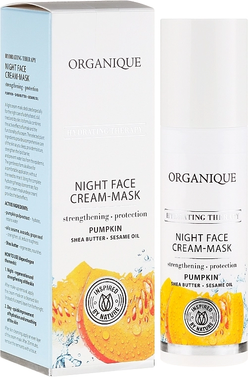 Organique УЦЕНКА Интенсивно увлажняющая ночная крем-маска Hydrating Therapy Night Face Cream-Mask * - фото N2