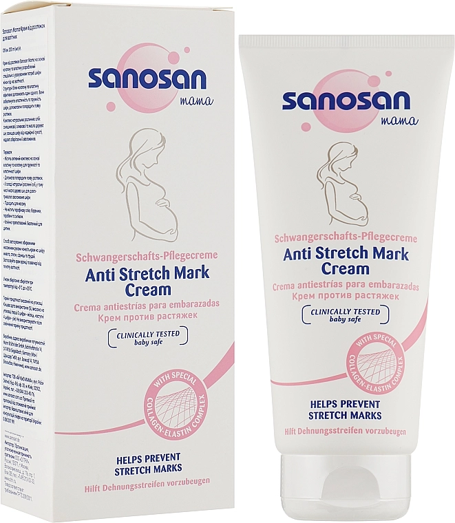 Sanosan Крем від розтяжок для вагітних Mama Anti-Stretch Mark Cream - фото N2