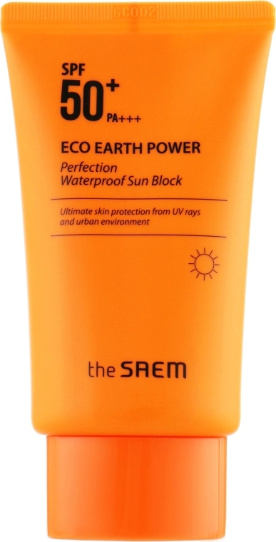 The Saem Водостійкий сонцезахисний крем Eco Earth Power Perfection Waterproof Sun Block SPF50+ PA+++ - фото N2