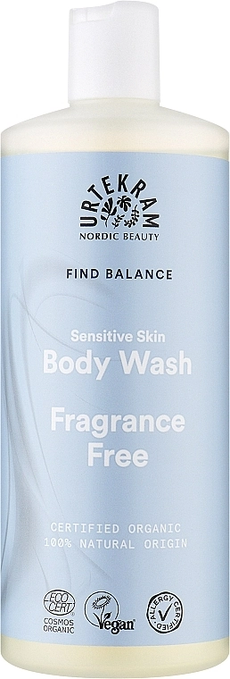 Urtekram Гель для душа Fragrance Free Body Wash, 500ml - фото N1