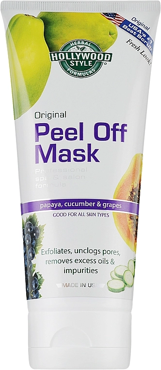 Hollywood Style Маска-пілінг з екстрактом папайї, винограду та огірка Original Peel Off Mask - фото N1