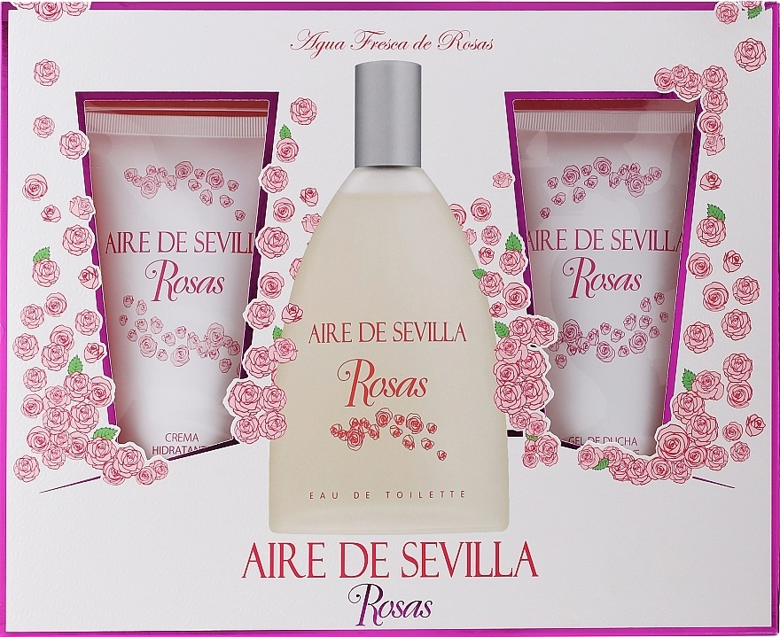 Instituto Espanol Aire de Sevilla Rosas Набор (edt/150ml + b/cr/150ml + sh/gel/150ml) - фото N1