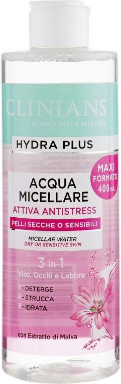 Clinians Міцелярна вода "Clinians Hydra Plus Attiva Antistress" Hydra Plus Attiva Antistress - фото N1