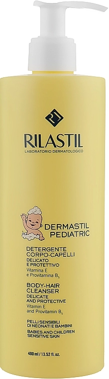 Rilastil Детский очищающий гель для волос и тела Dermastil Pediatric Body-Hair Cleanser - фото N3