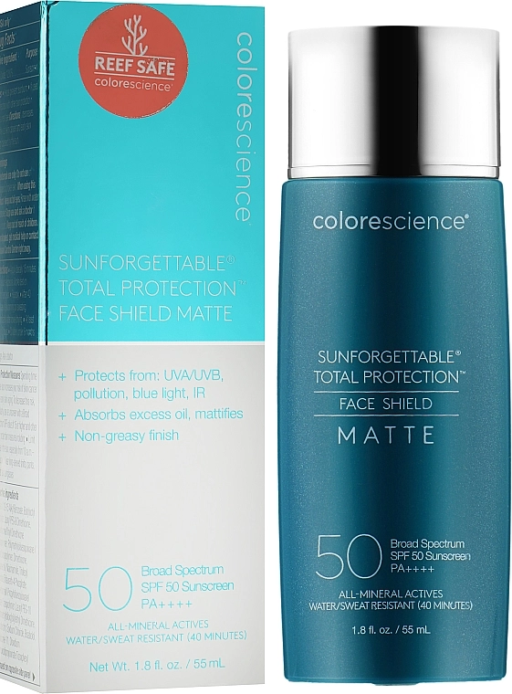 Colorescience Солнцезащитный крем для лица Total Protection Face Shield Matte SPF 50 - фото N2