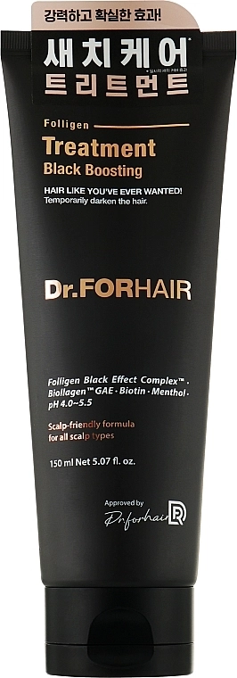 Dr. ForHair Бальзам-кондиціонер для відновлення кольору сивого волосся Dr. Forhair Folligen Treatment Black Boosting - фото N2