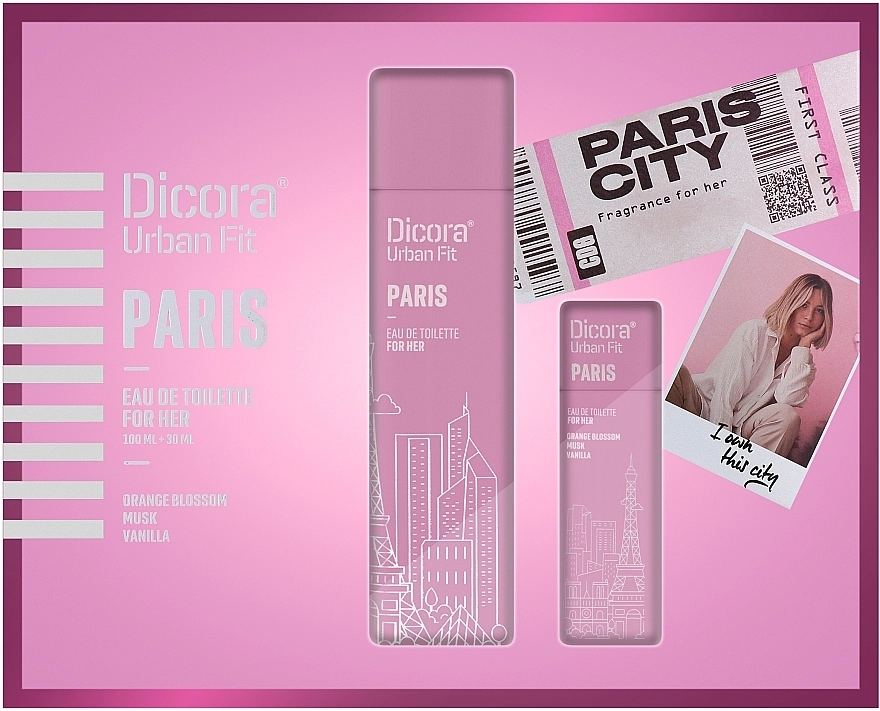 Dicora Urban Fit Paris Набір (edt/100 ml + edt/30 ml) - фото N1