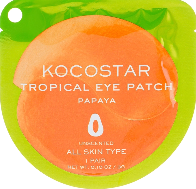 Kocostar Гидрогелевые патчи для глаз "Тропические фрукты. Папайя" Tropical Eye Patch Papaya - фото N1