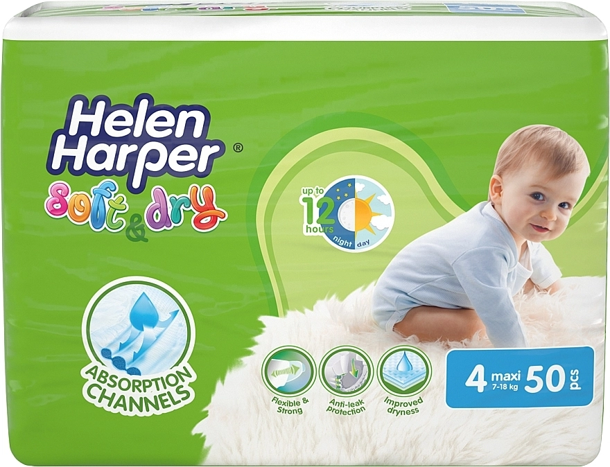 Helen Harper Дитячі підгузки Soft&Dry Maxi (7-18 кг, 50 шт.) - фото N1