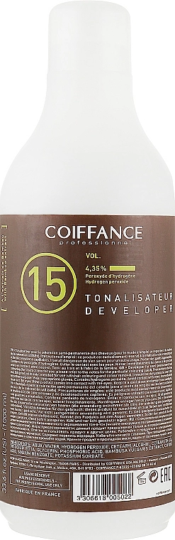 Coiffance Professionnel Окислювач для напівперманентної фарби 15VOL Color Care Developer - фото N1